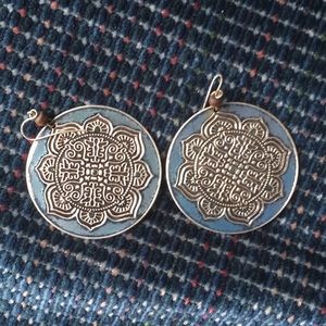 Boho disc earrings